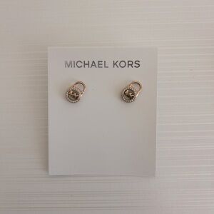 Rose gold Michael Kors lock earrings never worn